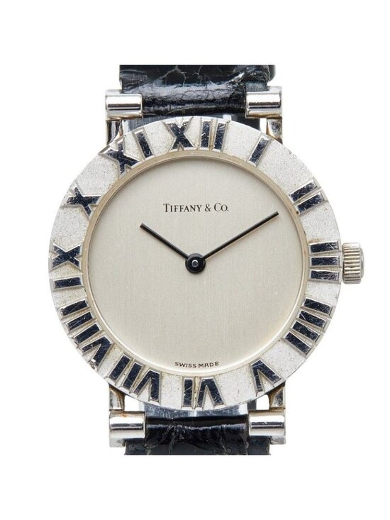 Tiffany & Co Atlas Watch Silver Leather main image 5